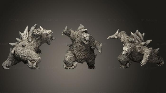 Figurines heroes, monsters and demons (Polar Bear, STKM_3258) 3D models for cnc
