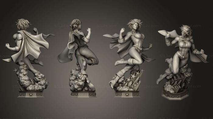 Figurines heroes, monsters and demons (Power Girl Statue 315mm, STKM_3265) 3D models for cnc