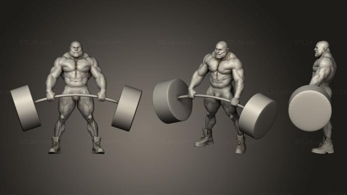 Figurines heroes, monsters and demons (Powerlifting, STKM_3266) 3D models for cnc