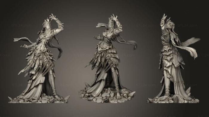 Статуэтки герои, монстры и демоны (Королева бессмертных, STKM_3283) 3D модель для ЧПУ станка