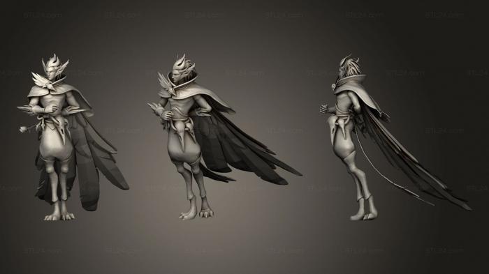 Figurines heroes, monsters and demons (Rakan With Stand and Lol Logo, STKM_3294) 3D models for cnc