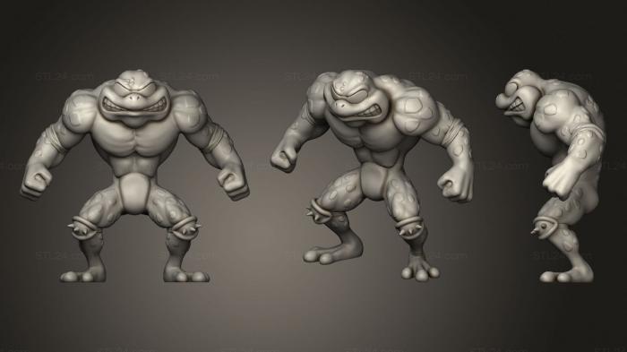 Статуэтки герои, монстры и демоны (Боевая жаба, STKM_3300) 3D модель для ЧПУ станка