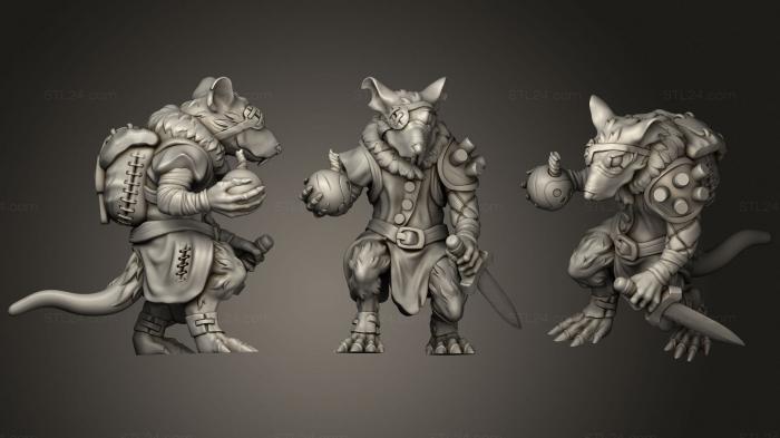 Figurines heroes, monsters and demons (Rat Bomber (Medium), STKM_3301) 3D models for cnc