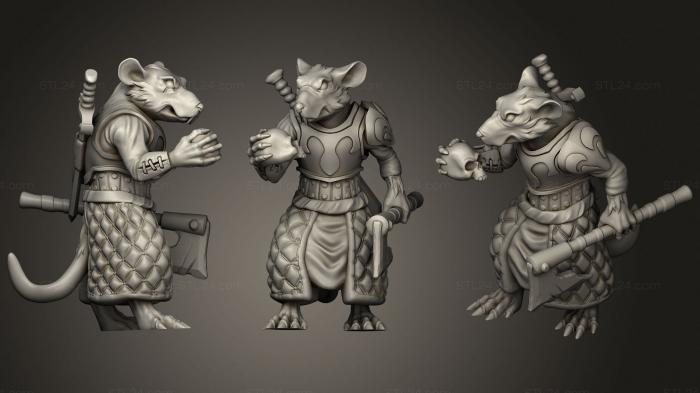 Figurines heroes, monsters and demons (Rat Executioner (Medium), STKM_3303) 3D models for cnc