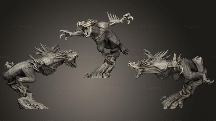 Статуэтки герои, монстры и демоны (Ворон - Близнец, STKM_3315) 3D модель для ЧПУ станка