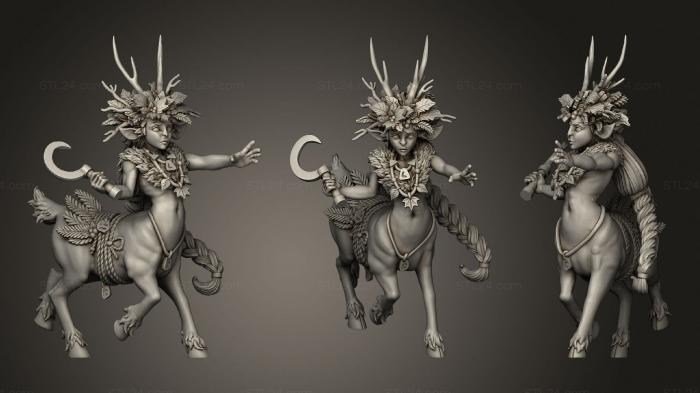 Figurines heroes, monsters and demons (Red Leaf Elves Warden, STKM_3323) 3D models for cnc