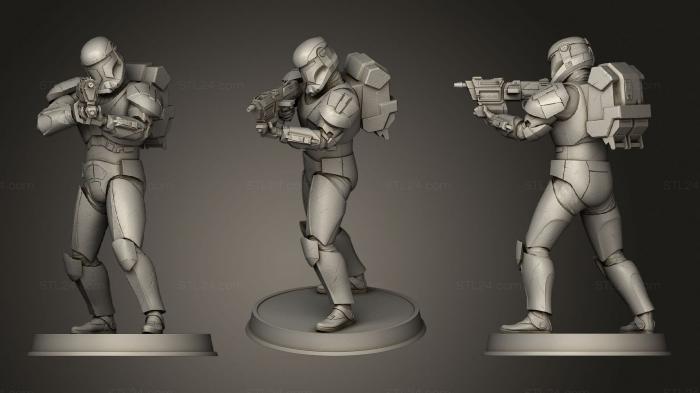 Figurines heroes, monsters and demons (Republic Commando Figurine Pose 2, STKM_3334) 3D models for cnc