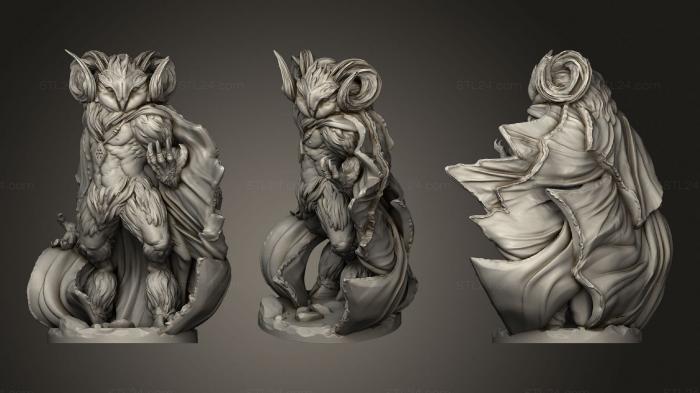 Figurines heroes, monsters and demons (RPG Owl Avatar, STKM_3364) 3D models for cnc