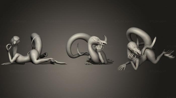 Figurines heroes, monsters and demons (Salazzle resting, STKM_3384) 3D models for cnc