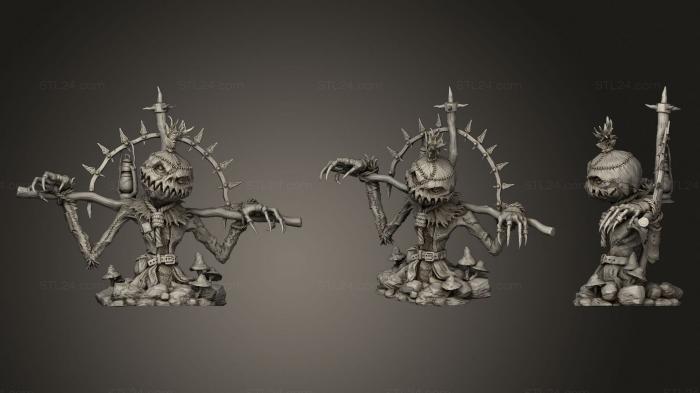 Figurines heroes, monsters and demons (Scarecrow, STKM_3395) 3D models for cnc