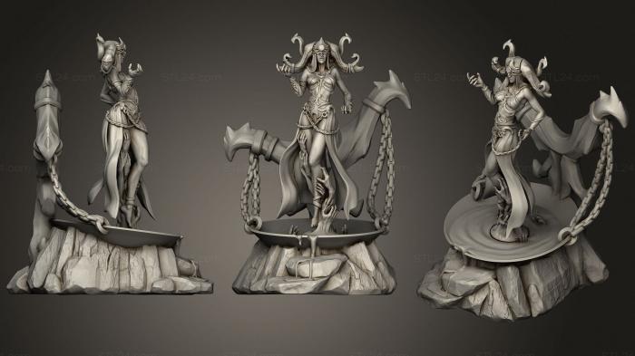 Статуэтки герои, монстры и демоны (Скарлетт - Кровная Ведьма, STKM_3396) 3D модель для ЧПУ станка