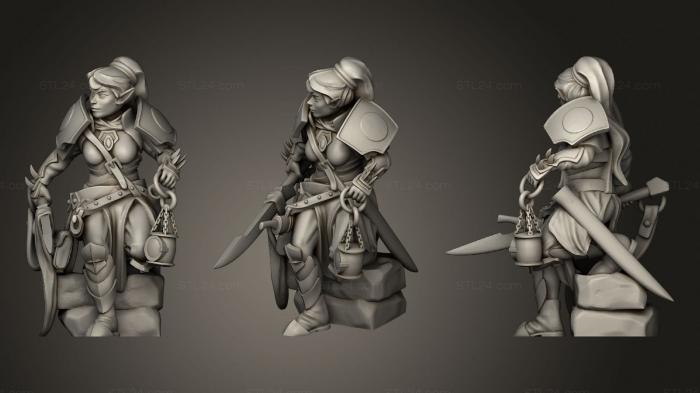 Figurines heroes, monsters and demons (Shoulderpads Mclantern, STKM_3443) 3D models for cnc