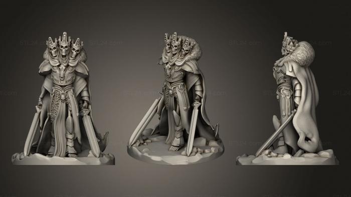 Статуэтки герои, монстры и демоны (Король Черепов, STKM_3473) 3D модель для ЧПУ станка