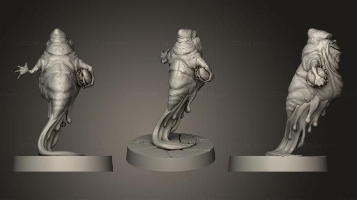 Figurines heroes, monsters and demons (Slimer with Hamburger, STKM_3481) 3D models for cnc