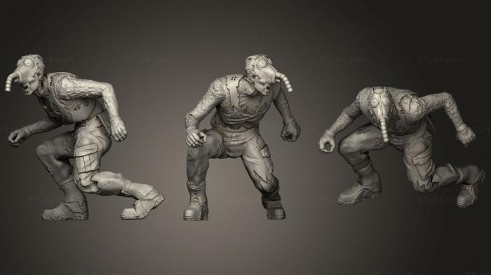 Figurines heroes, monsters and demons (Snorkel mutant, STKM_3489) 3D models for cnc