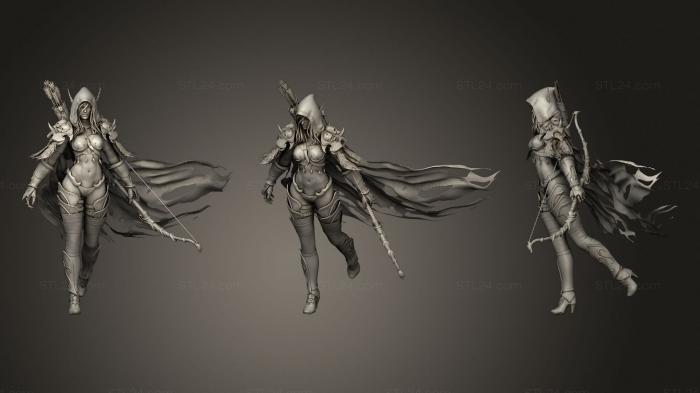 Figurines heroes, monsters and demons (Sylvanas Windrunner, STKM_3594) 3D models for cnc