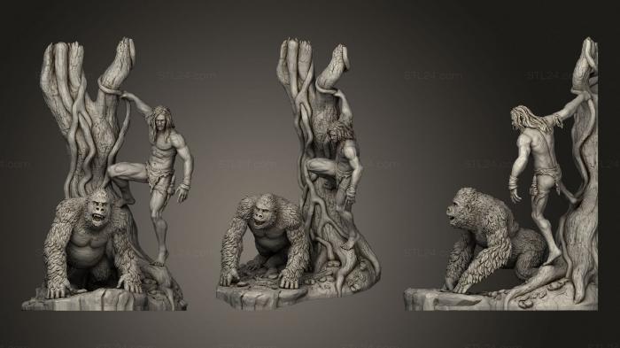 Figurines heroes, monsters and demons (Tarzan Lord Of The Jungle, STKM_3606) 3D models for cnc