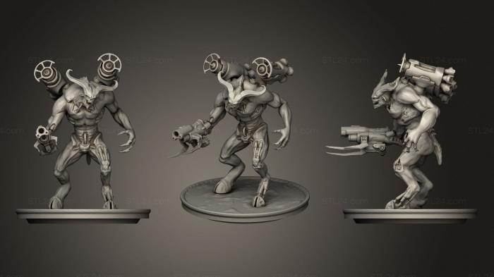 Figurines heroes, monsters and demons (Techno Demon, STKM_3611) 3D models for cnc