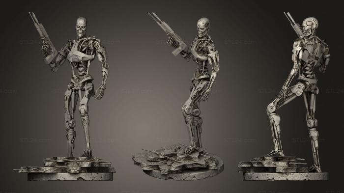 Figurines heroes, monsters and demons (Terminator Genysis, STKM_3617) 3D models for cnc