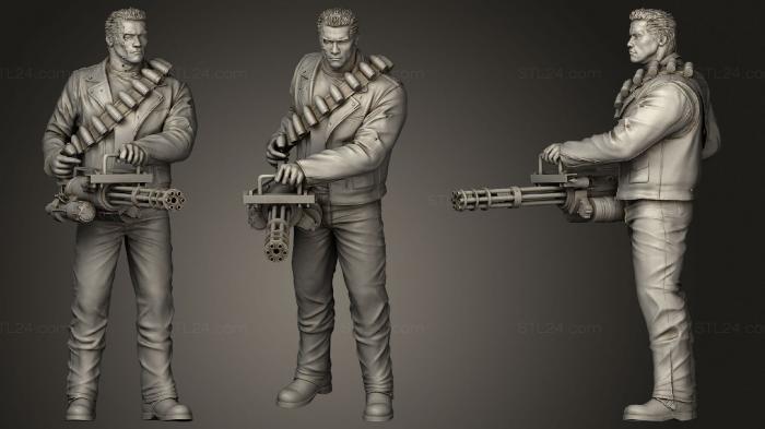 Figurines heroes, monsters and demons (terminator, STKM_3620) 3D models for cnc