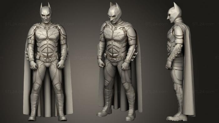 Статуэтки герои, монстры и демоны (Темный Рыцарь Бэтмен, STKM_3644) 3D модель для ЧПУ станка