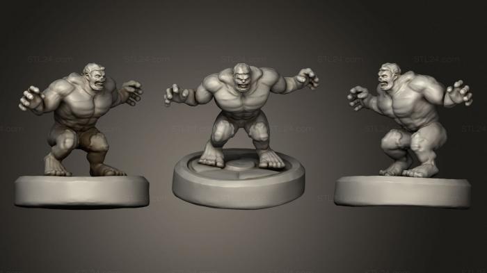 Figurines heroes, monsters and demons (The Incredible Hulk, STKM_3653) 3D models for cnc