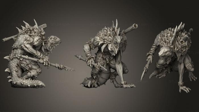 The Sekhaton Tribe Lizardmen Scout Pose 2