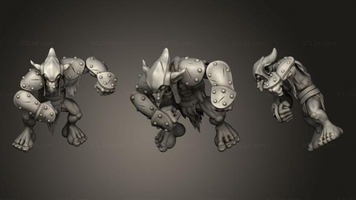 Figurines heroes, monsters and demons (TLM FOP HOB3, STKM_3701) 3D models for cnc