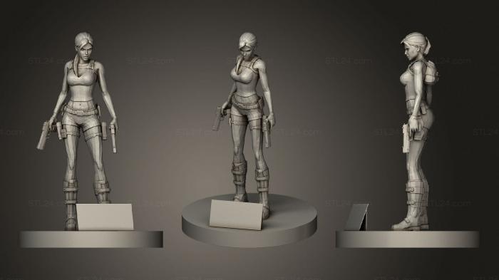 Статуэтки герои, монстры и демоны (Томрайдер, STKM_3707) 3D модель для ЧПУ станка