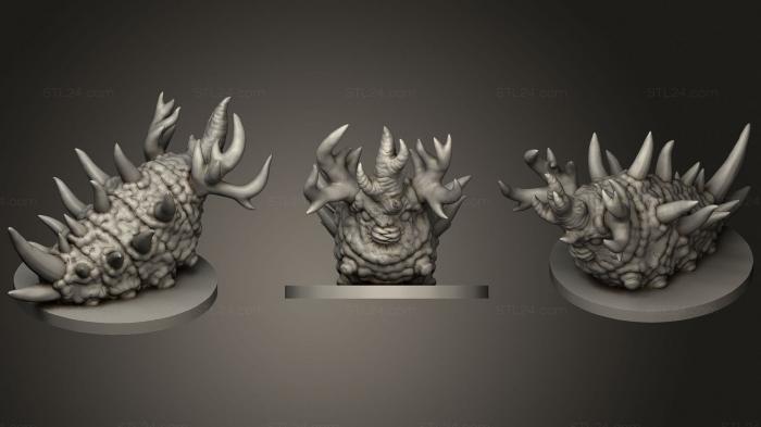 Статуэтки герои, монстры и демоны (Ядовитая Гусеница, STKM_3713) 3D модель для ЧПУ станка