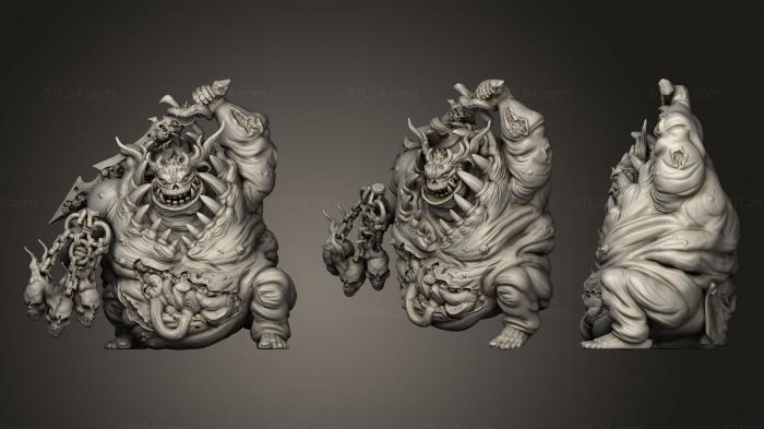 Figurines heroes, monsters and demons (Unclean God, STKM_3743) 3D models for cnc
