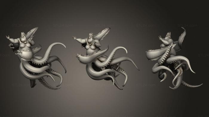 Figurines heroes, monsters and demons (Ursula and her morays Sign the contract, STKM_3751) 3D models for cnc