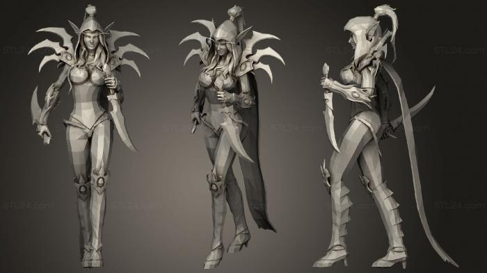 Figurines heroes, monsters and demons (Valeera Sanguinar, STKM_3755) 3D models for cnc