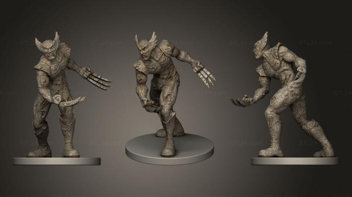 Статуэтки герои, монстры и демоны (Убежище Z Зомби-Росомаха, STKM_3766) 3D модель для ЧПУ станка