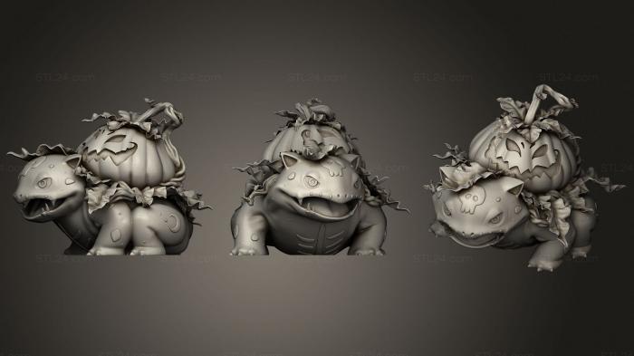 Figurines heroes, monsters and demons (VENUSAUR FREE ABLE HALLOWEEN POKEMON, STKM_3777) 3D models for cnc