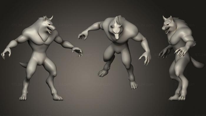 Статуэтки герои, монстры и демоны (Были Волками 2, STKM_3814) 3D модель для ЧПУ станка