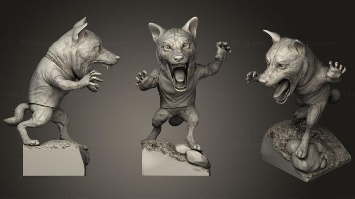 Figurines heroes, monsters and demons (Werewolf 5, STKM_3817) 3D models for cnc