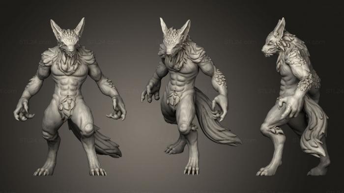 Figurines heroes, monsters and demons (Werewolf Miniatures Male, STKM_3822) 3D models for cnc