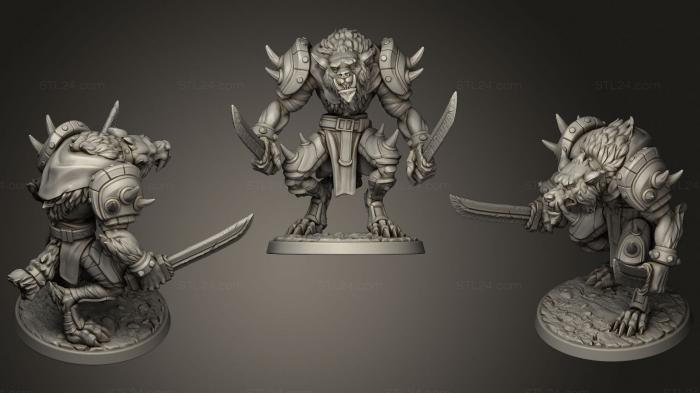 Figurines heroes, monsters and demons (White Werewolf Tavern Olcan The Wise, STKM_3833) 3D models for cnc