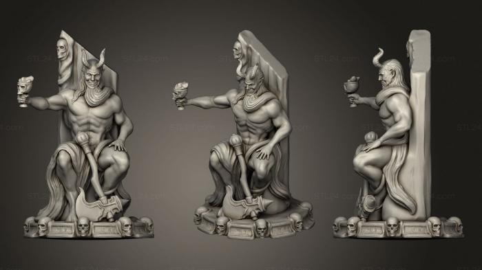 Статуэтки герои, монстры и демоны (Маленькая фигурка сатаны, STKM_3844) 3D модель для ЧПУ станка