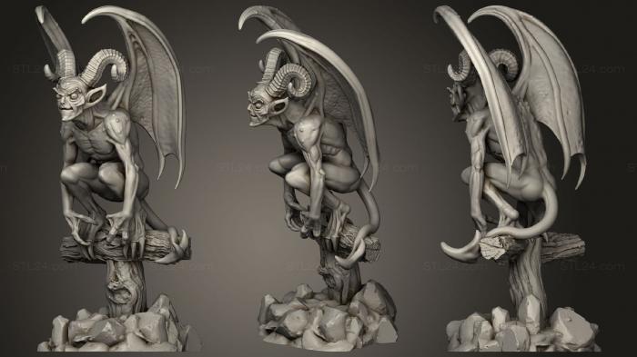 Статуэтки герои, монстры и демоны (Ведьма - Демон, STKM_3855) 3D модель для ЧПУ станка