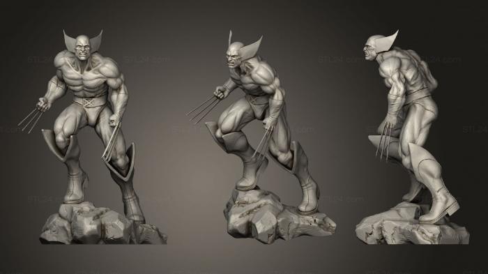 Статуэтки герои, монстры и демоны (Росомаха фареджадор, STKM_3868) 3D модель для ЧПУ станка