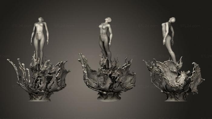Статуэтки герои, монстры и демоны (Чудо - женщина, STKM_3869) 3D модель для ЧПУ станка