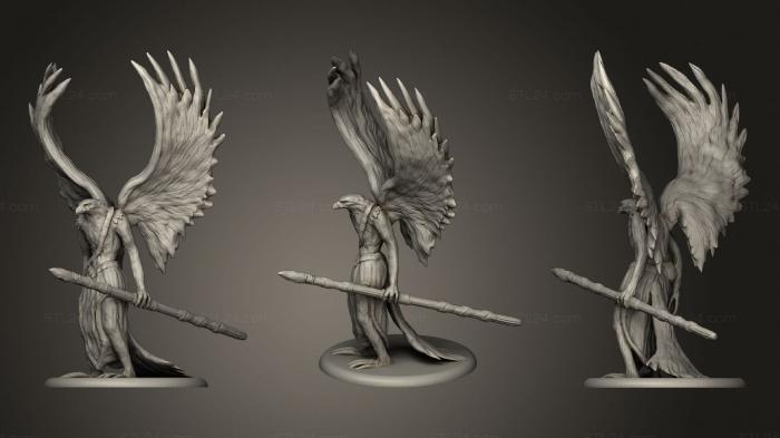 Figurines heroes, monsters and demons (Aarakocra, STKM_3930) 3D models for cnc