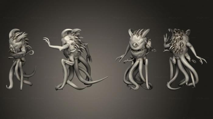 Статуэтки герои, монстры и демоны (Абиссальный Охотник, Атакующий Крупных, STKM_3938) 3D модель для ЧПУ станка