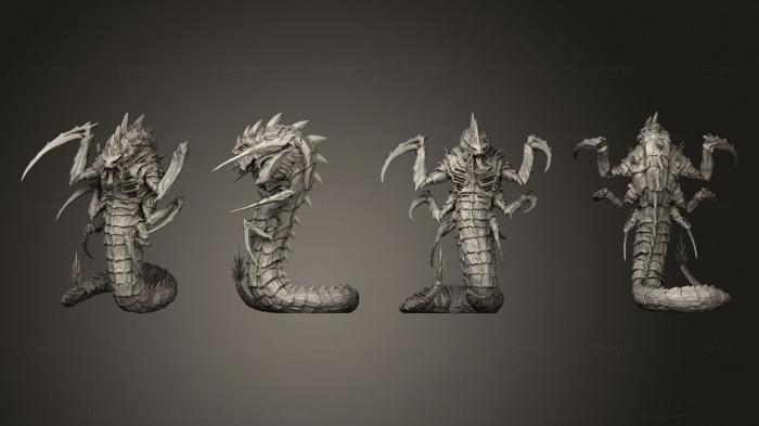 Figurines heroes, monsters and demons (AH Burrower 1, STKM_3962) 3D models for cnc