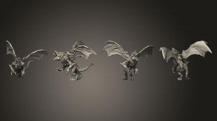Figurines heroes, monsters and demons (AH Winged Shooter 3, STKM_3977) 3D models for cnc