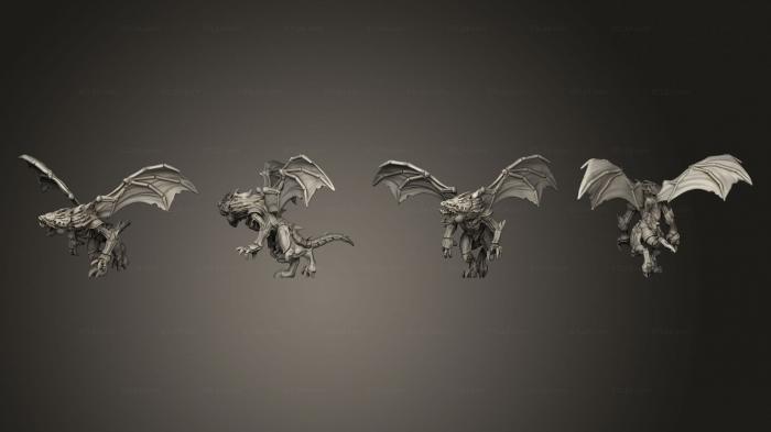Figurines heroes, monsters and demons (AH Winged Shooter 4, STKM_3978) 3D models for cnc