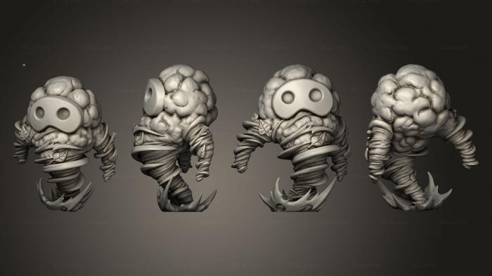 Figurines heroes, monsters and demons (Air elemental small, STKM_3989) 3D models for cnc