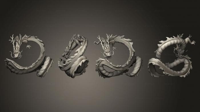 Figurines heroes, monsters and demons (Akali League of legends dragon, STKM_3994) 3D models for cnc